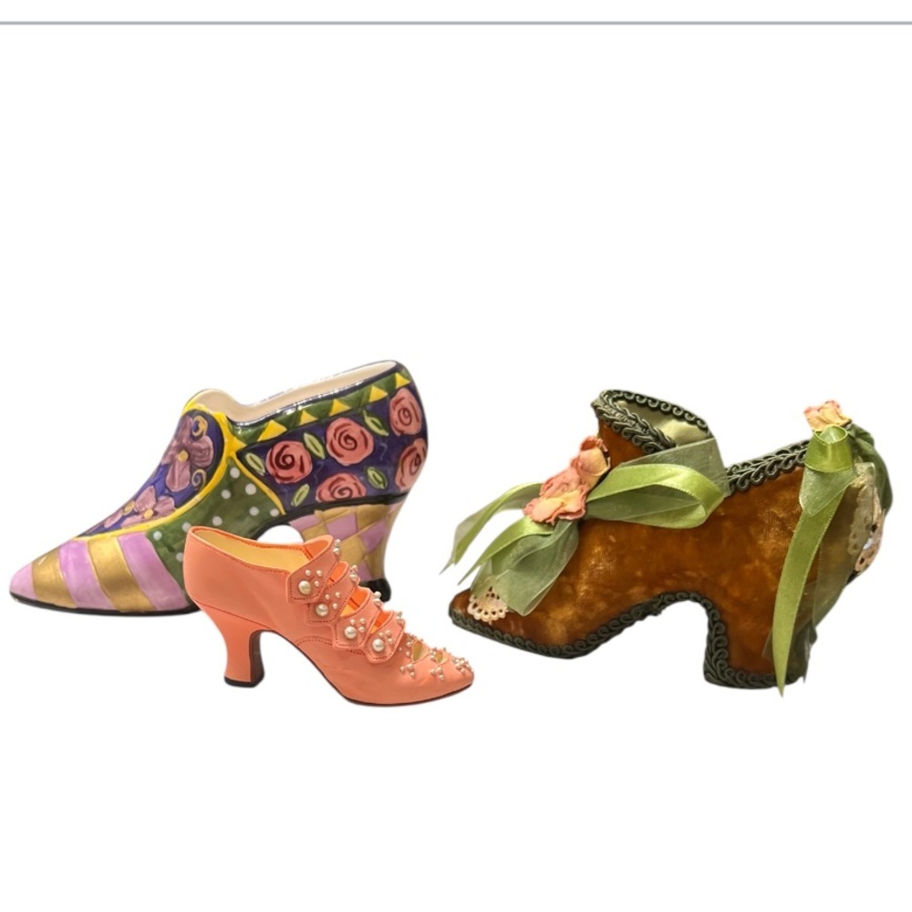 Lot of 3 Vintage Collectors Shoes Wayne M. Kleski Miniature Just the right shoe